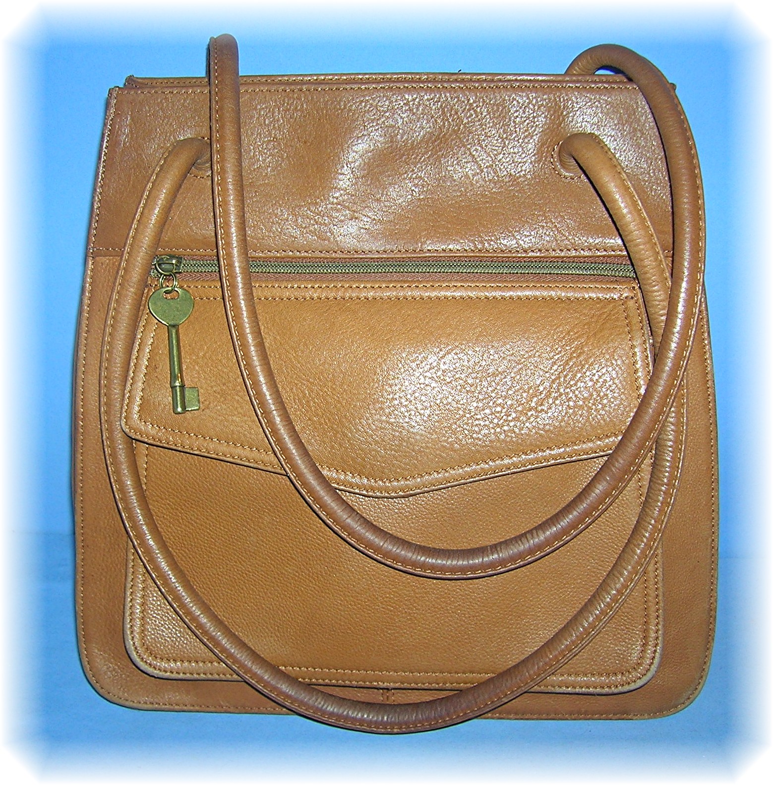 Bag Fossil Light Tan Leather Roomy tote