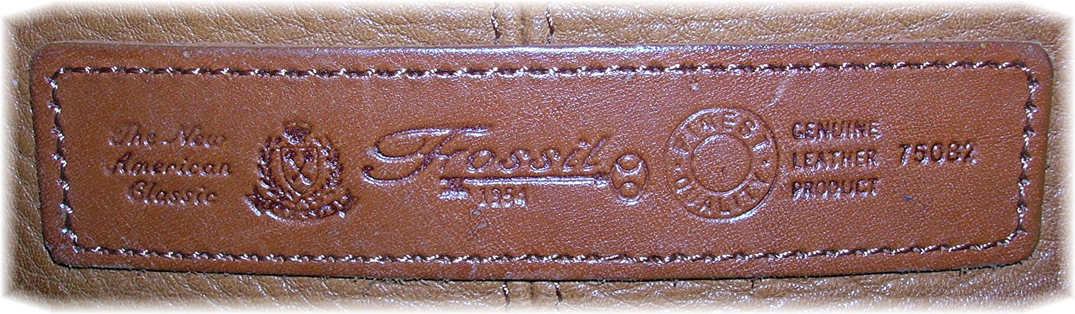 Bag Fossil Light Tan Leather Roomy tote