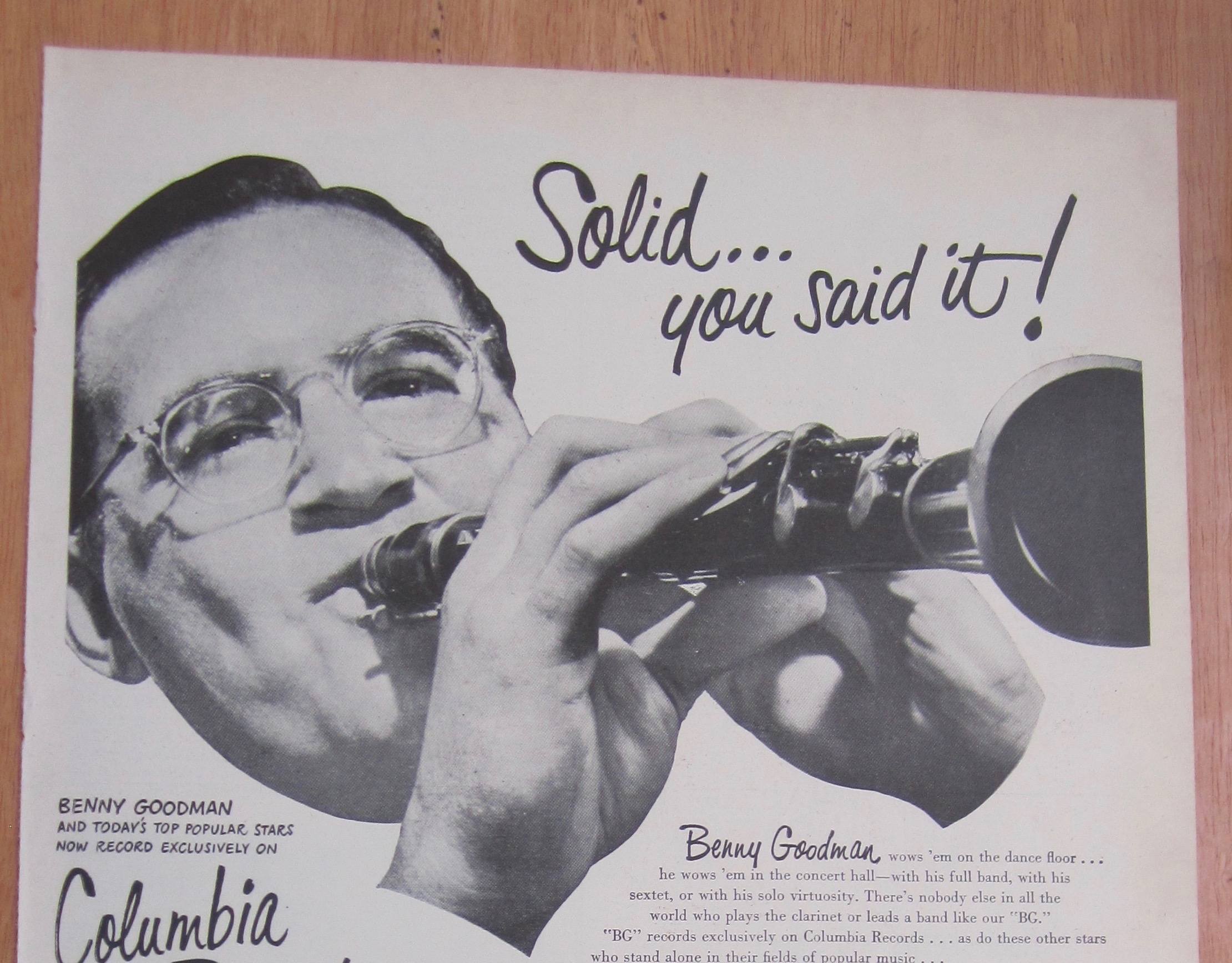 1946 Columbia Records with Benny Goodman