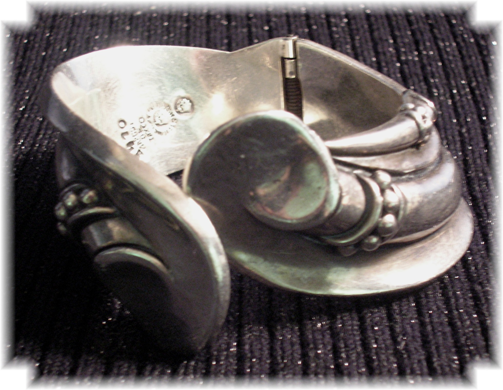 Taxco Mexico Margot Sterling Silver Clamper Bracelet