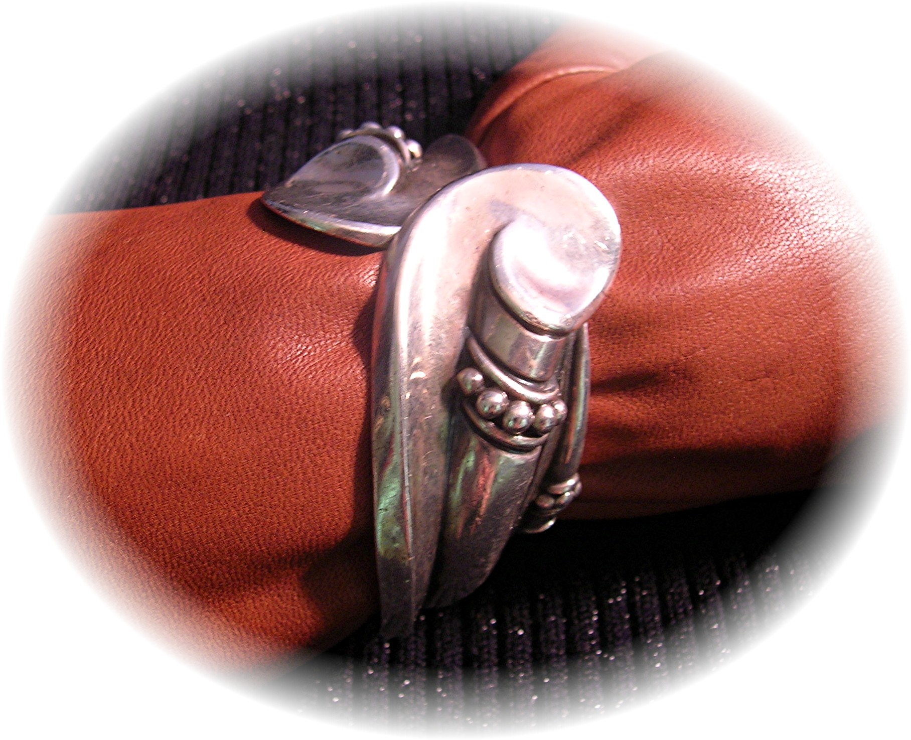Taxco Mexico Margot Sterling Silver Clamper Bracelet
