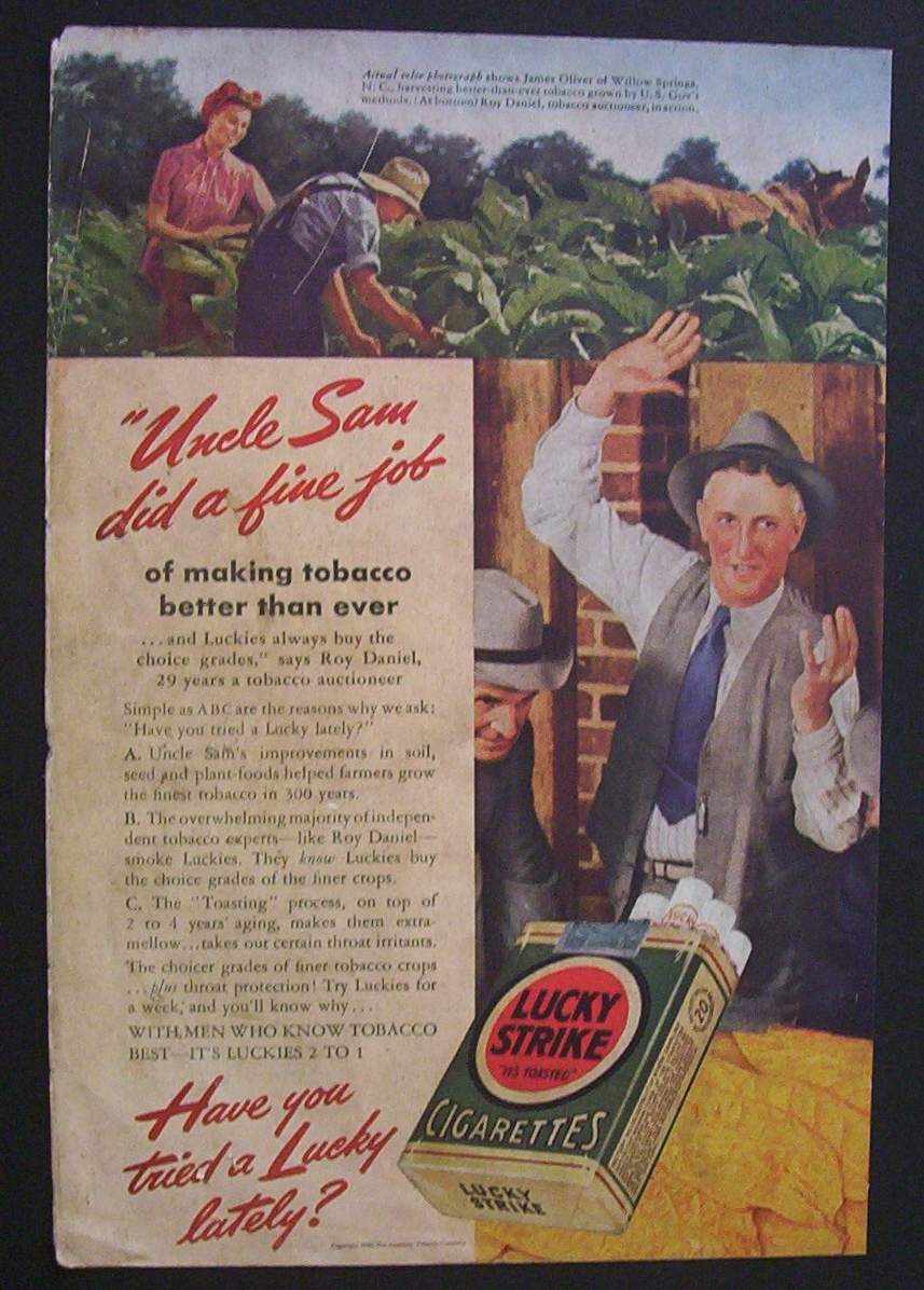1940  Lucky  Strike  Cigarettes