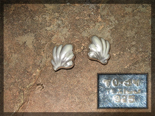 Earrlings Sterling Silver Mexico Clips  Mark TO -
