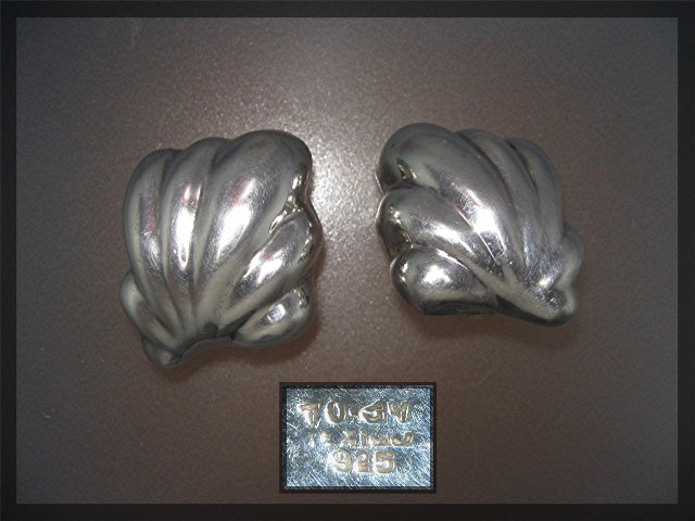 Earrlings Sterling Silver Mexico Clips  Mark TO -