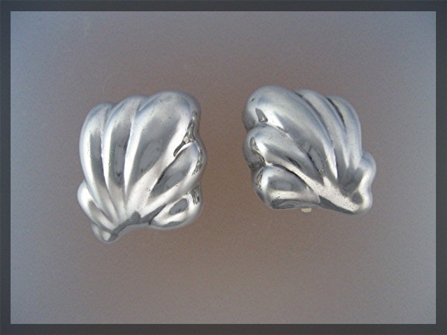 Earrlings Sterling Silver Mexico Clips  Mark TO -