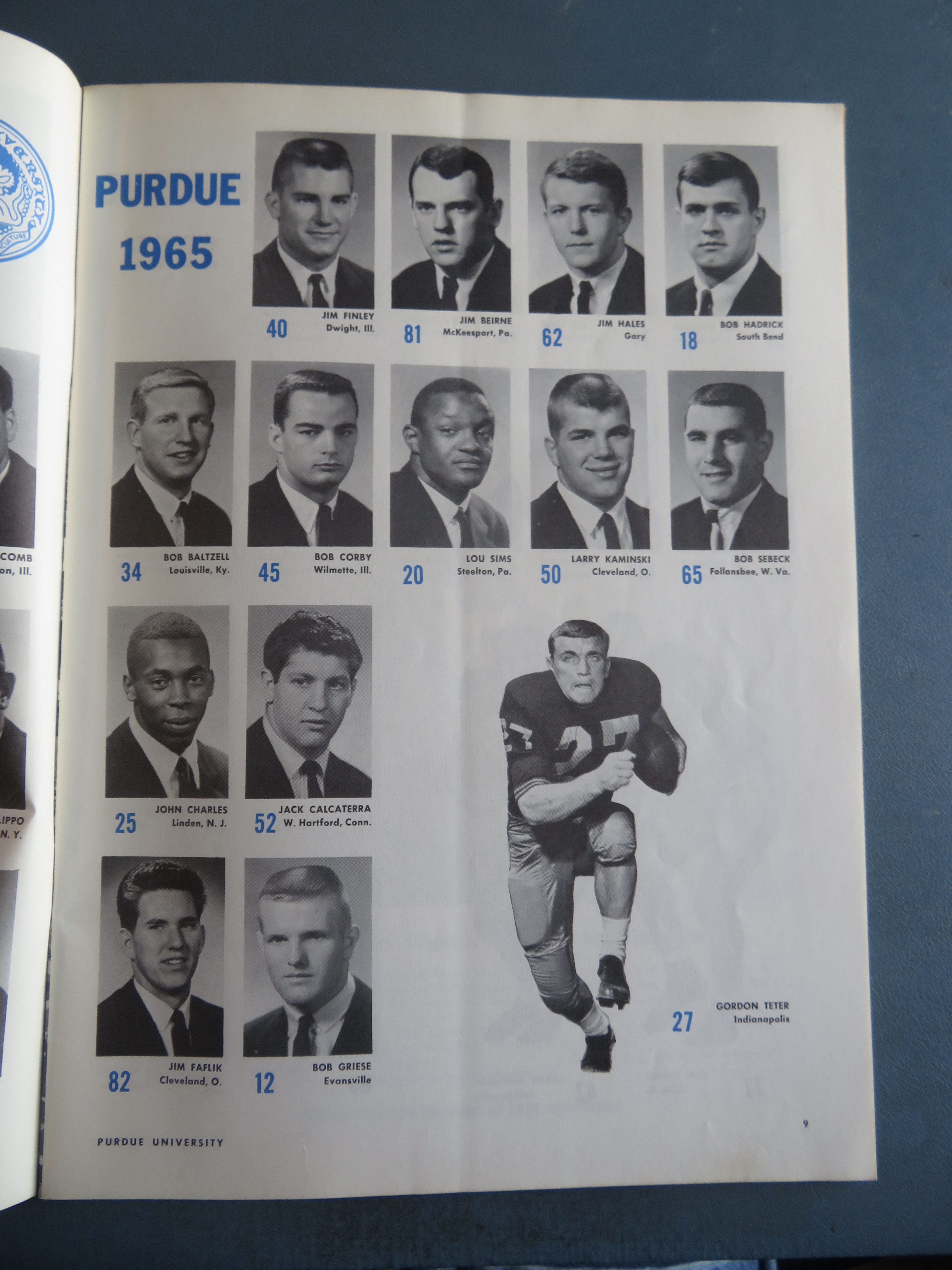 1965 Purdue vs Notre Dame Official Program