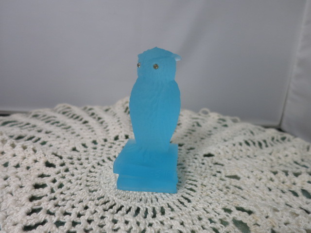 Vintage Westmoreland Owl Figurine Sitting on Books 1970s