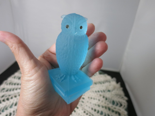 Vintage Westmoreland Owl Figurine Sitting on Books 1970s