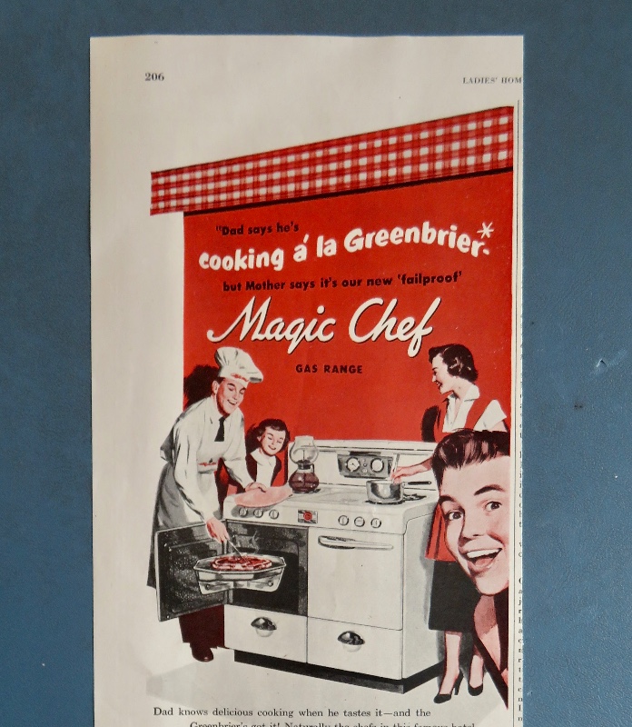 1951 Magic Chef Gas Range Stove with Mom & Dad Cooking