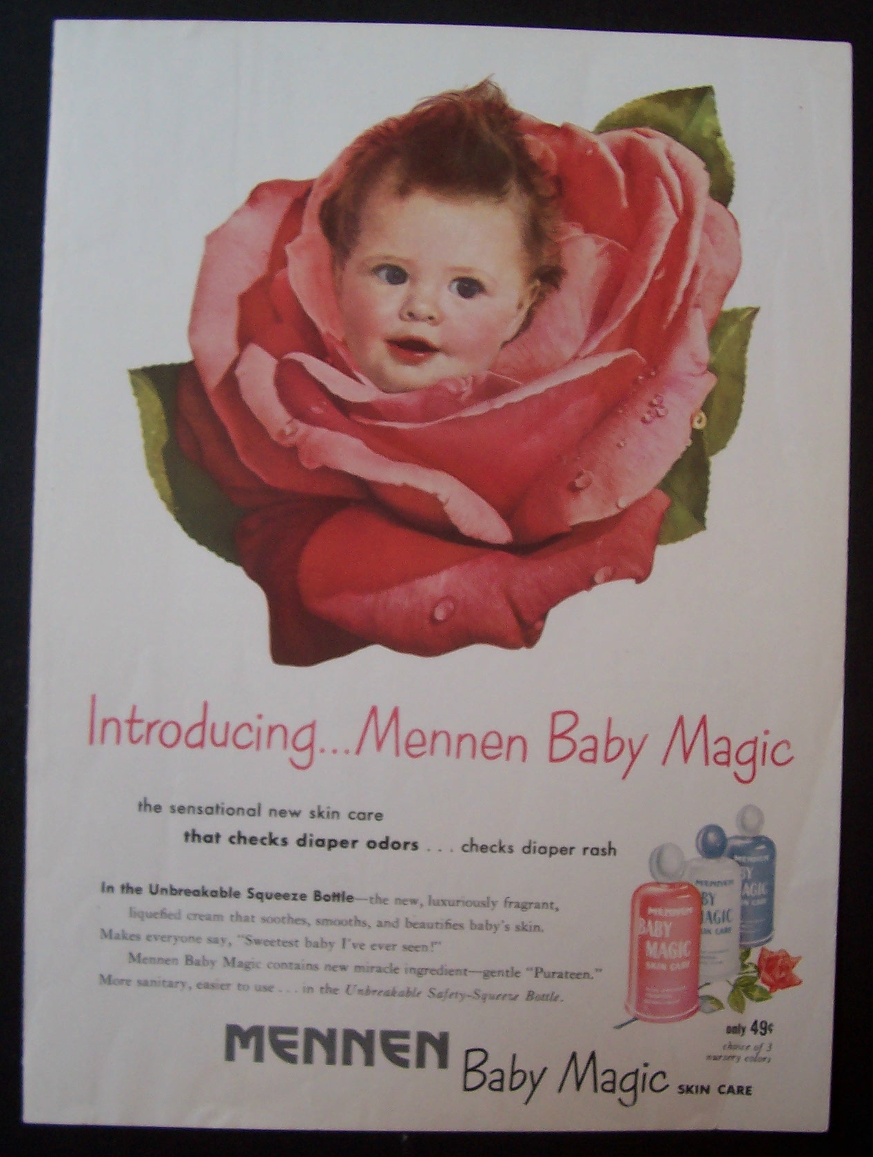 1950  Mennen  Baby  Magic  Skin  Care