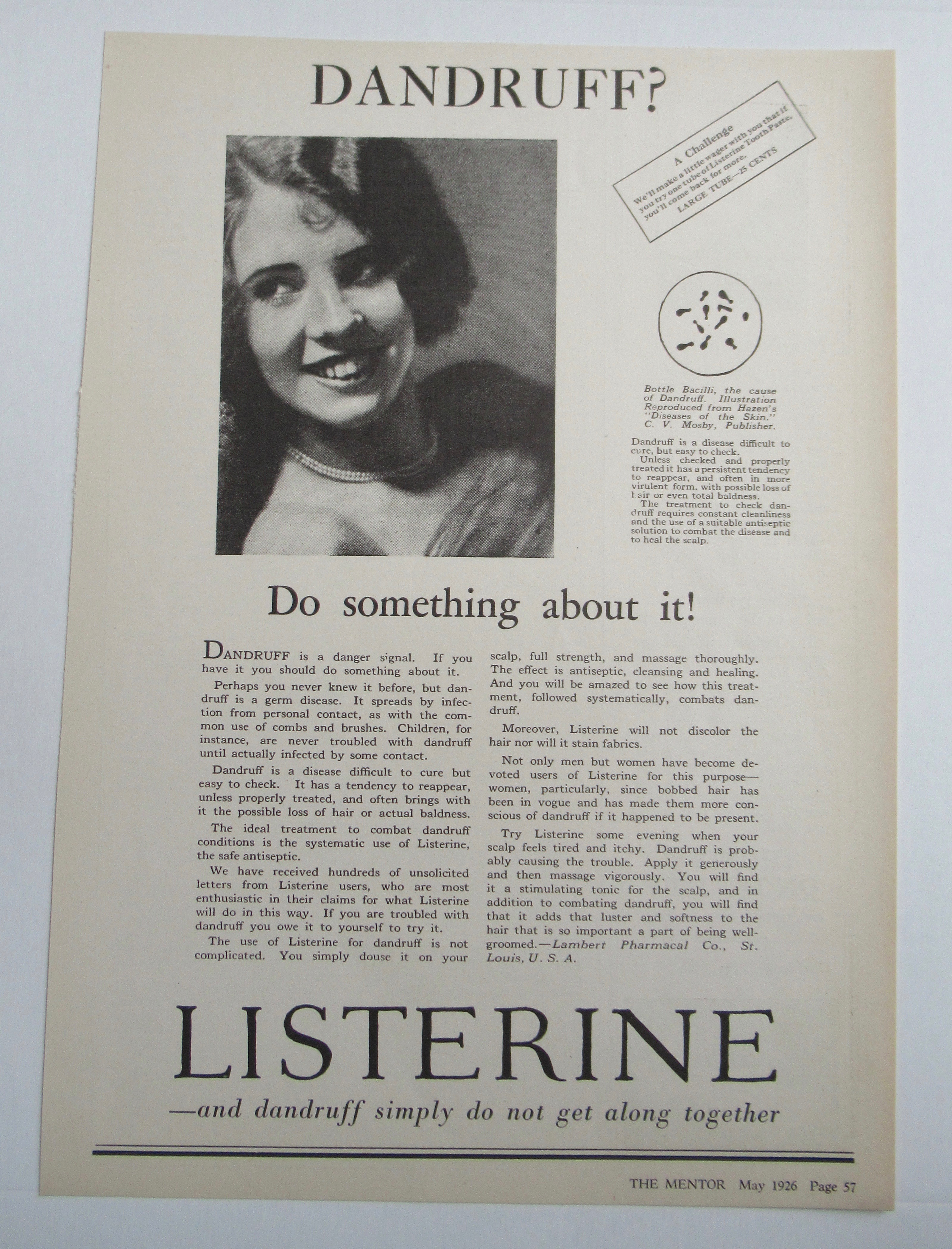 1926 Listerine with Woman Smiling