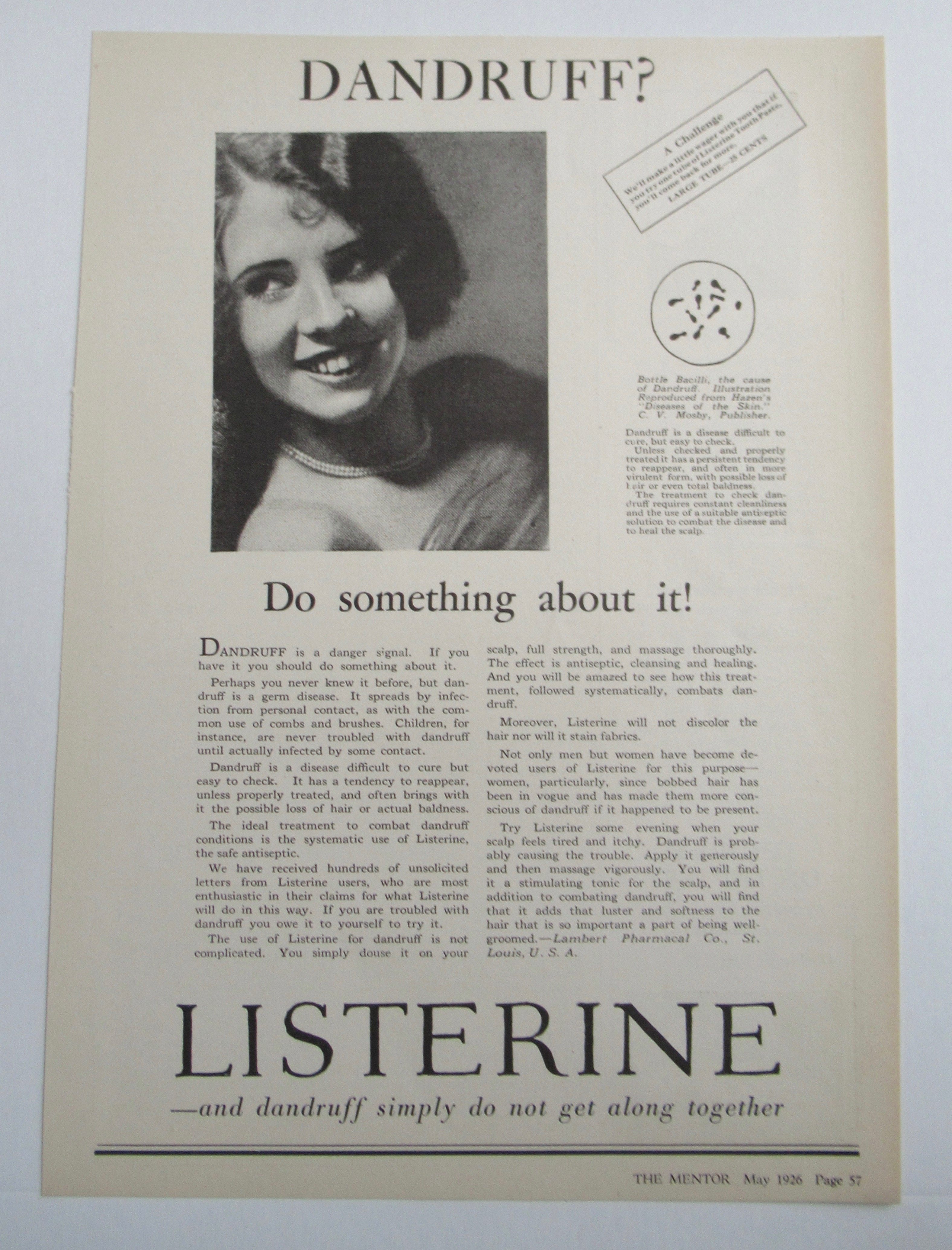 1926 Listerine with Woman Smiling