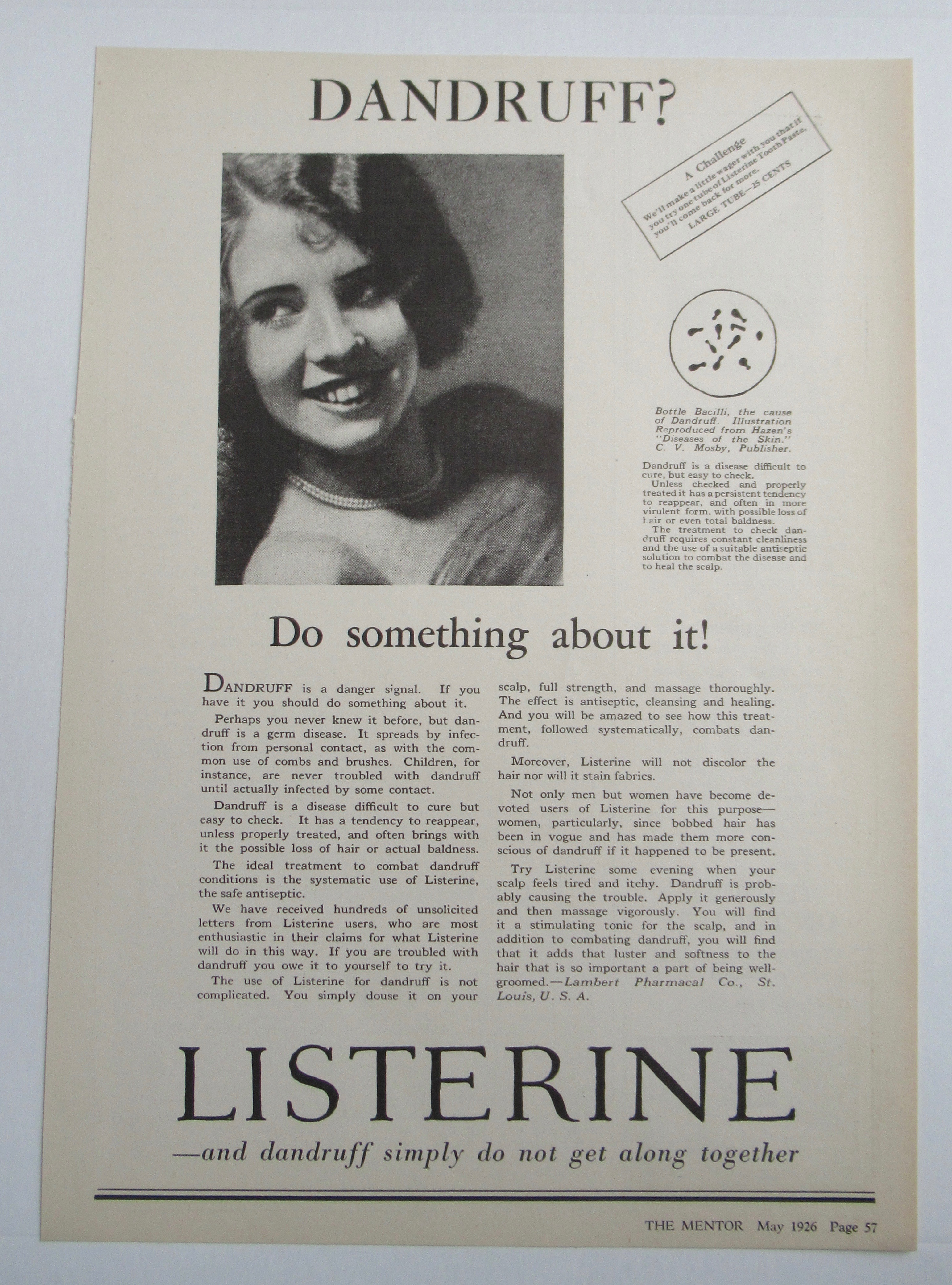 1926 Listerine with Woman Smiling