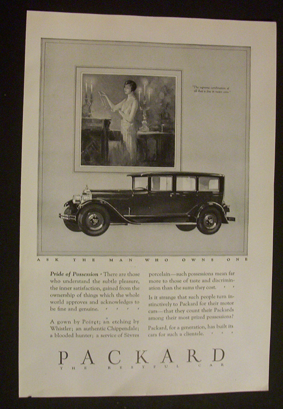 1926 Packard with a Woman Standing by a Packard