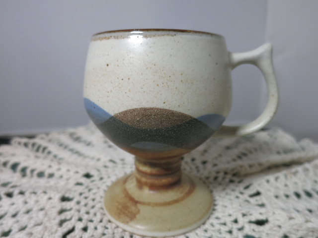 Vintage Stoneware Cup Mug holds 8 fluid ounces