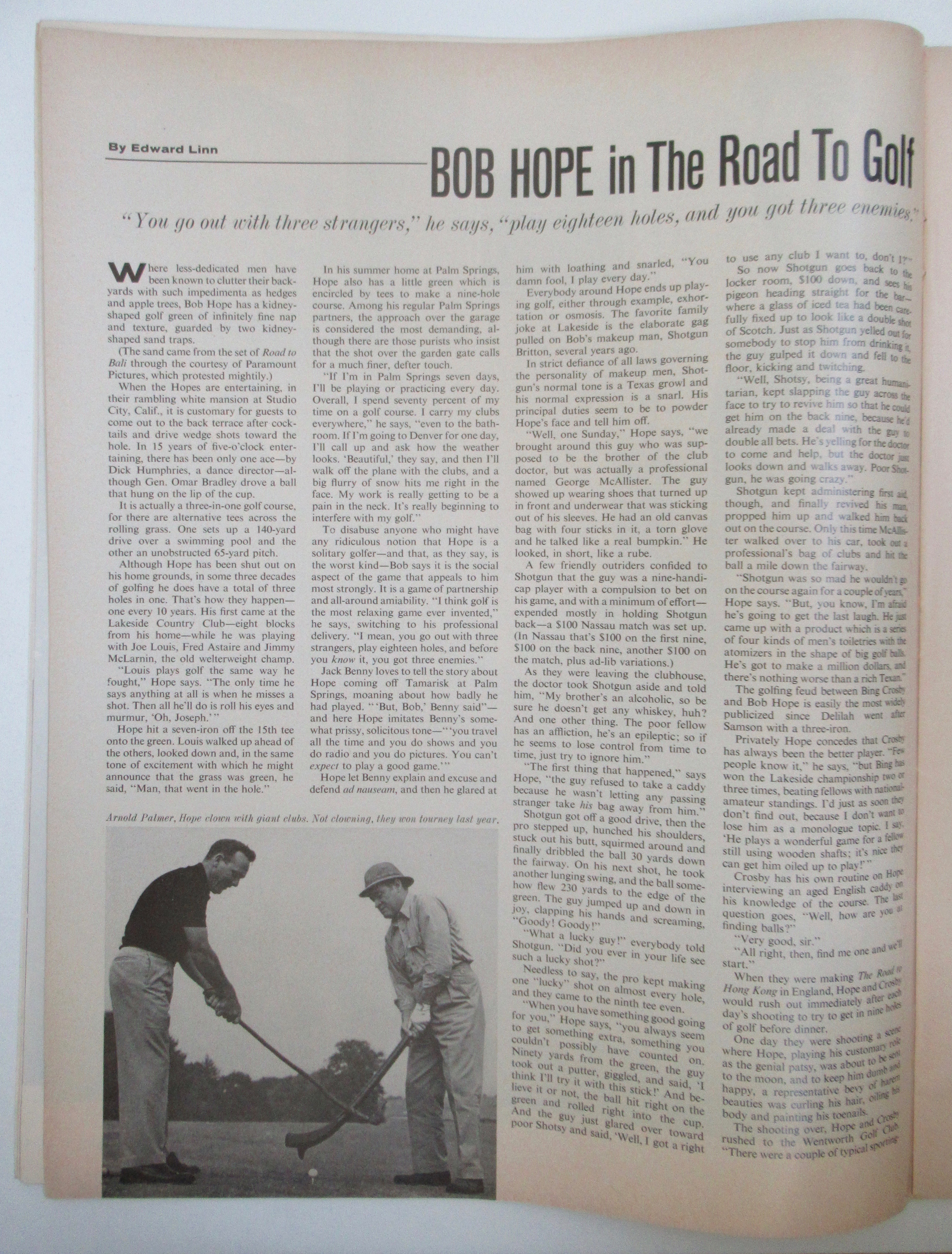Saturday Evening Post Magazine-Nov 9, 1963-Bob Hope