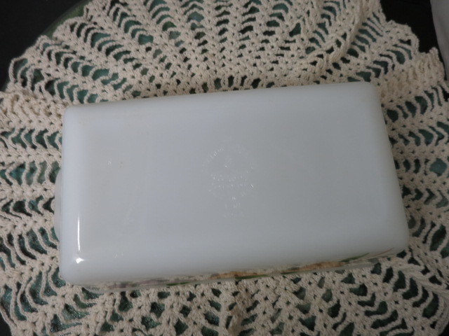 Anchor Hocking Fire King 409 Quart Loaf Pan Painted Fruit