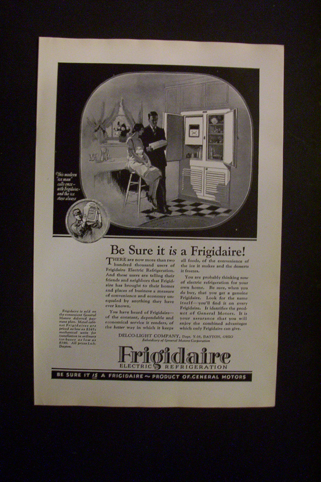 1926  Frigidaire Electric Refrigeration