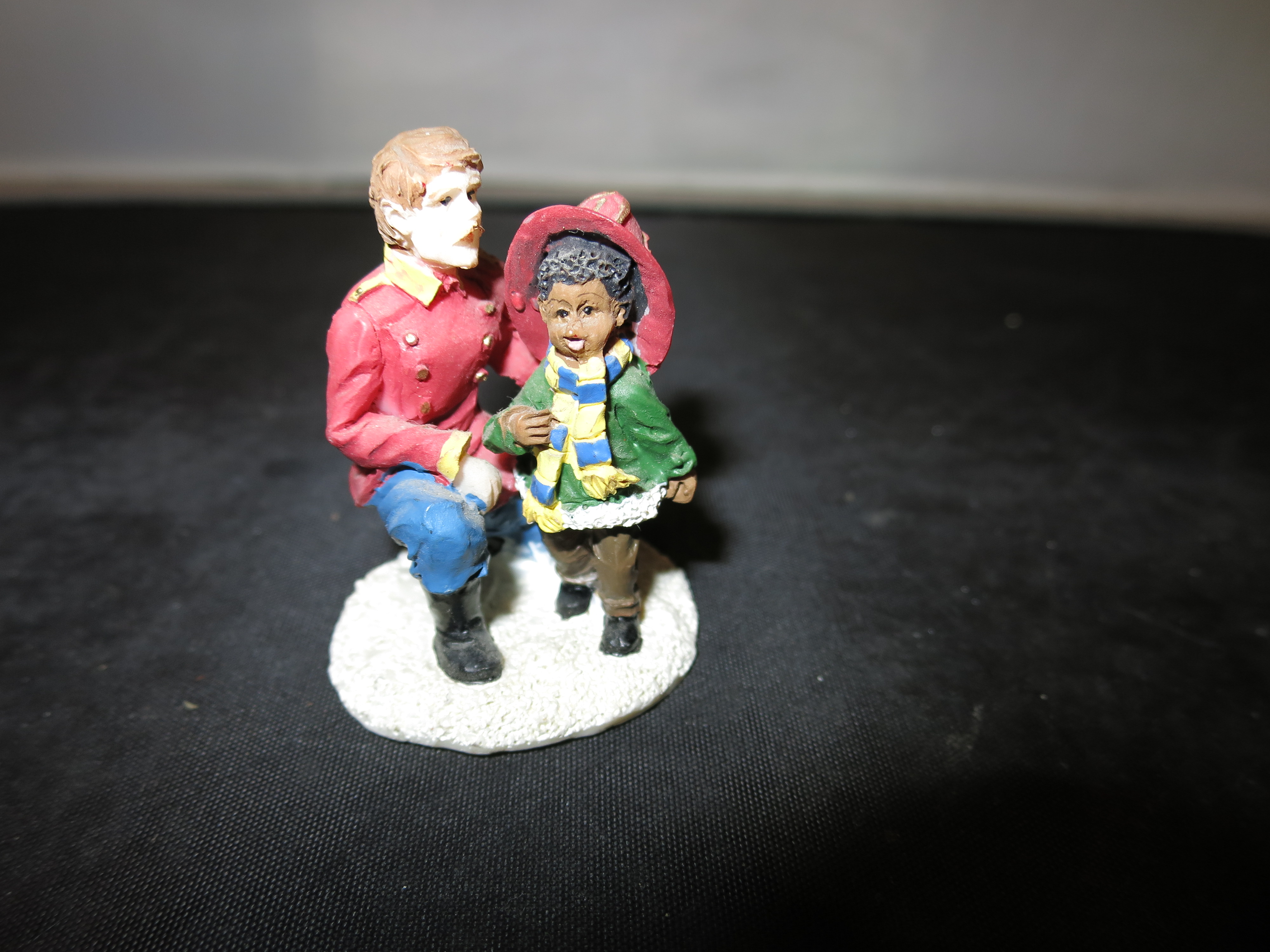 Fireman Boy with hat village accessory