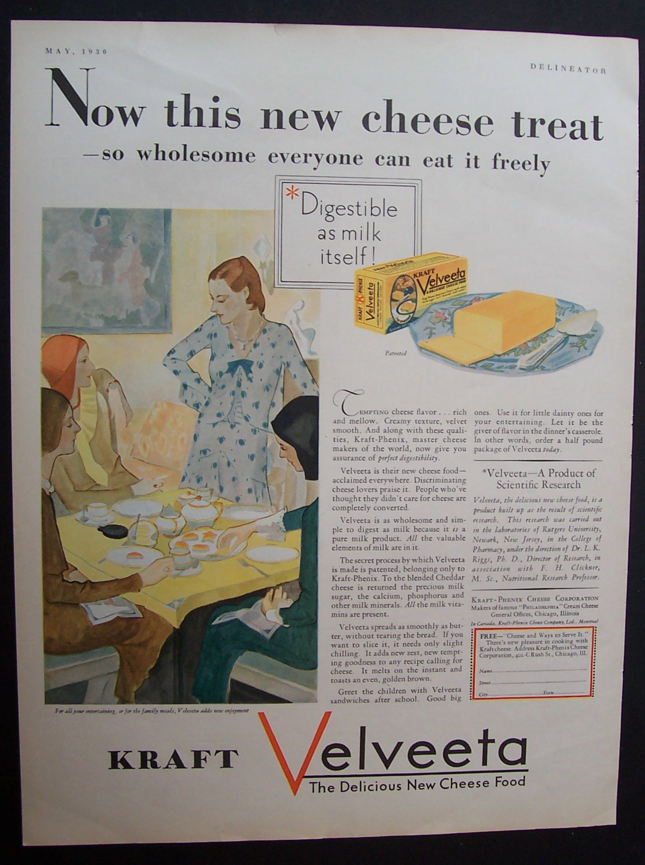 1930  Kraft  Velveeta  Cheese