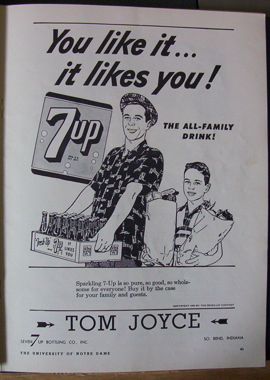 Notre Dame vs Southern California Program-Nov. 29, 1952