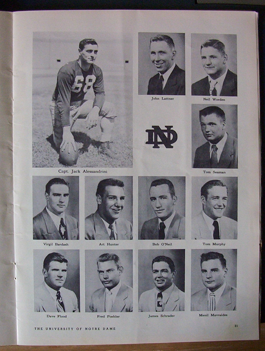 Notre Dame vs Southern California Program-Nov. 29, 1952