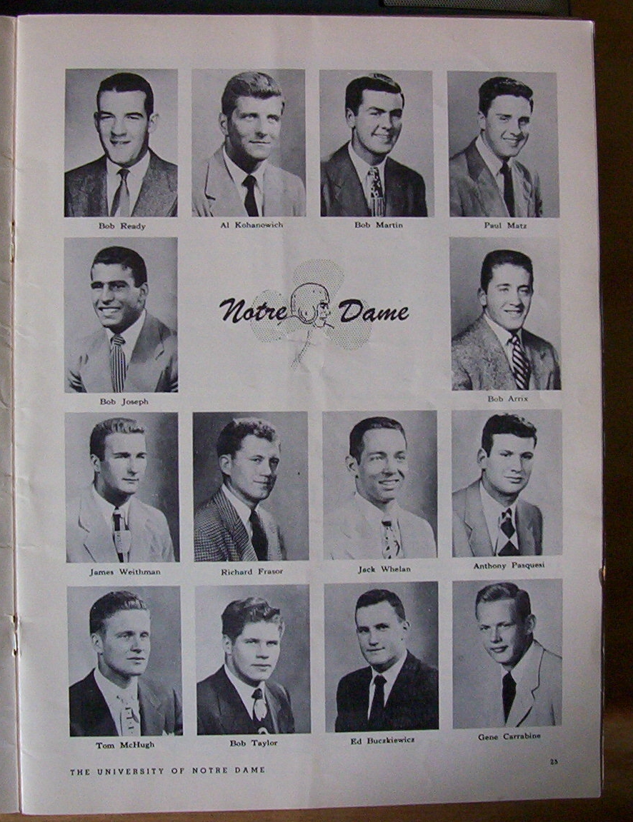 Notre Dame vs Southern California Program-Nov. 29, 1952