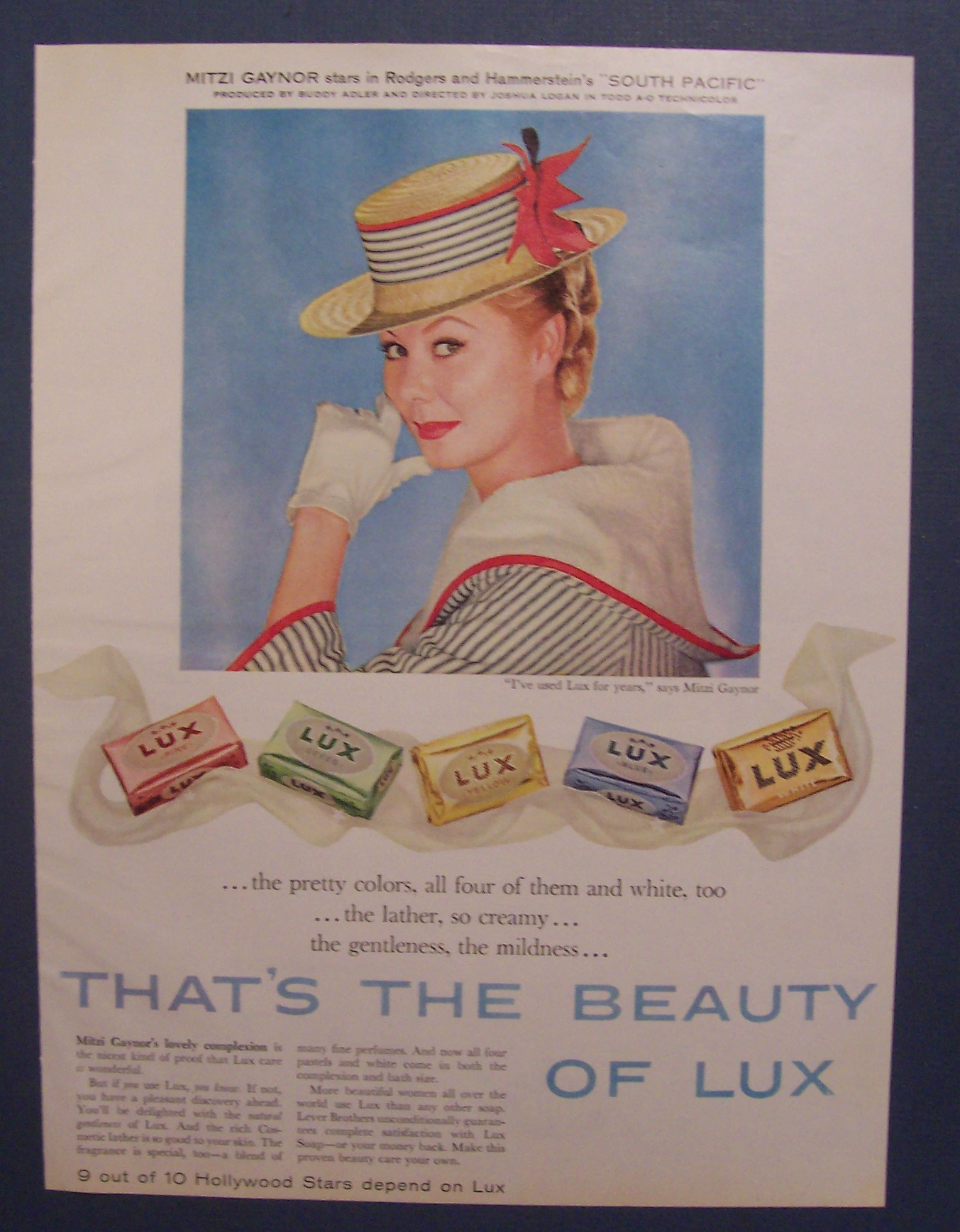 1958 Lux Bar Soap with Mitzi Gaynor