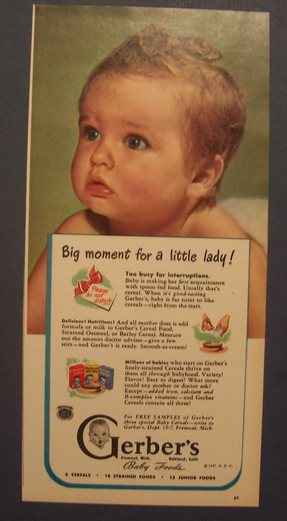 1947  Gerber's  Baby  Foods