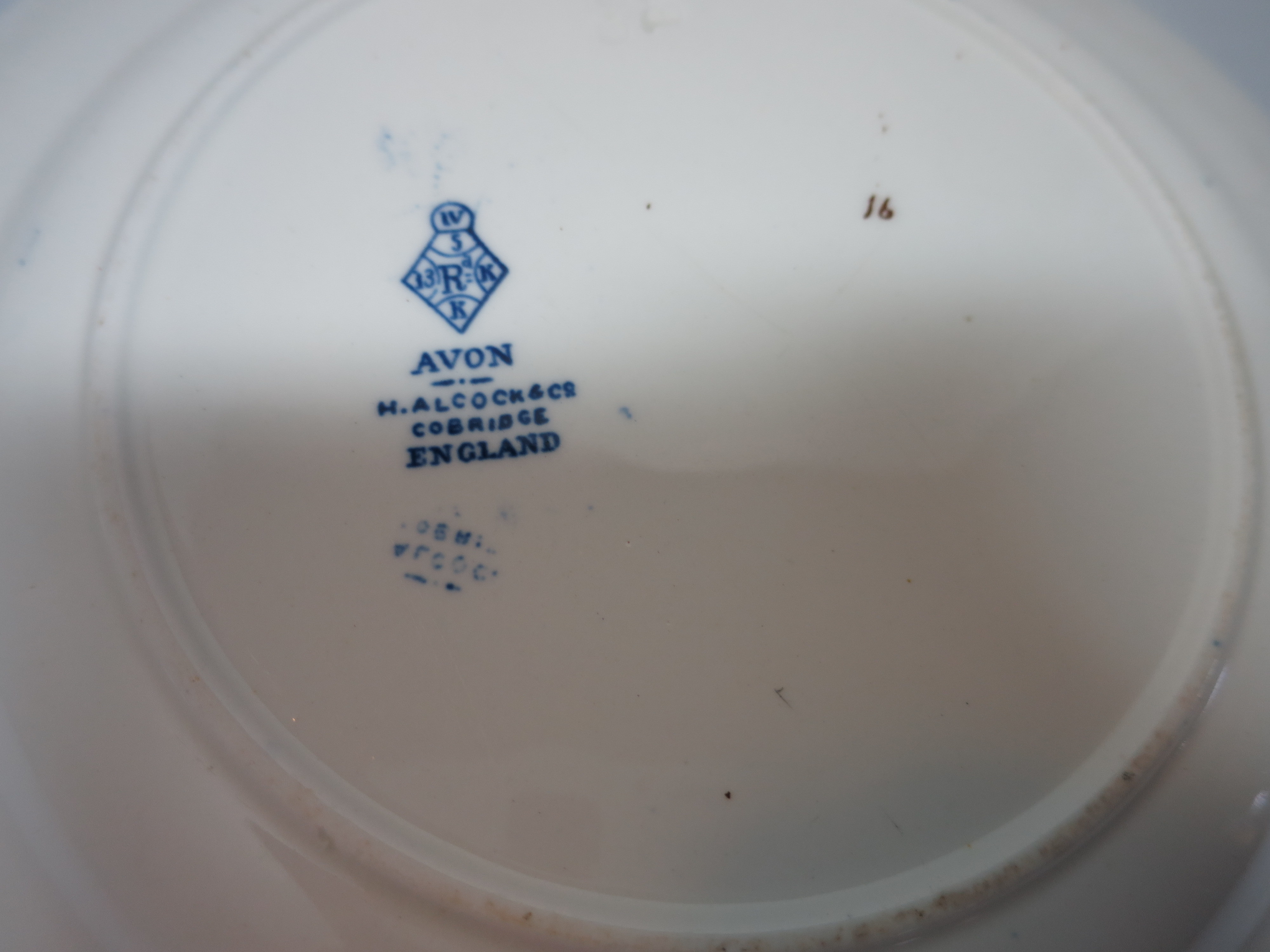 Avon H. Alcock & Co CoBridge England Ironstone Plate Floral