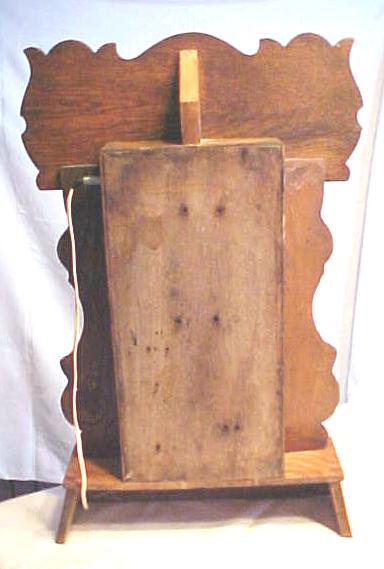 Oak Show Case Shelf Clock Case Lighted Antique