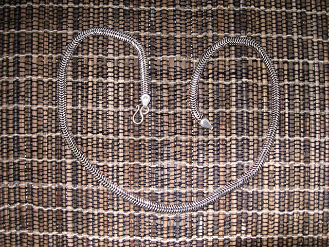 Necklace Sterling Silver Woven Chain S Hook Clasp