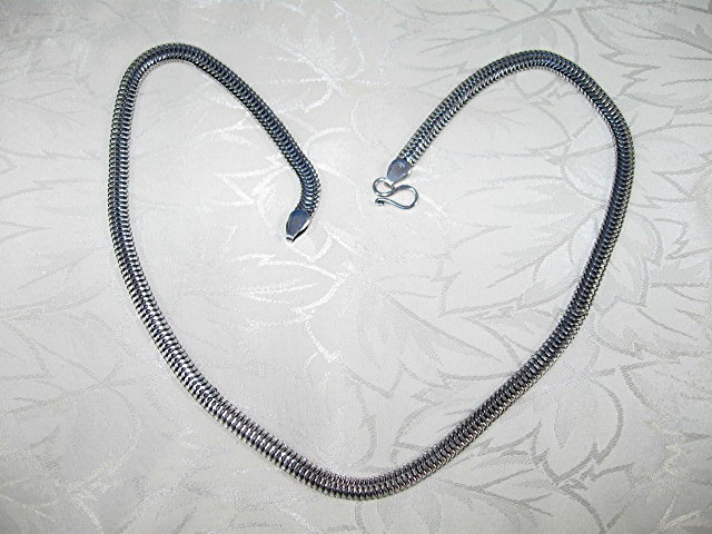 Necklace Sterling Silver Woven Chain S Hook Clasp