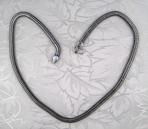 Necklace Sterling Silver Woven Chain S Hook Clasp
