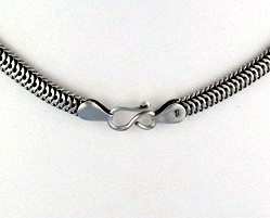 Necklace Sterling Silver Woven Chain S Hook Clasp