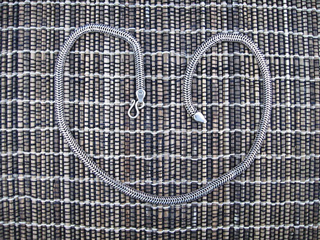 Necklace Sterling Silver Woven Chain S Hook Clasp