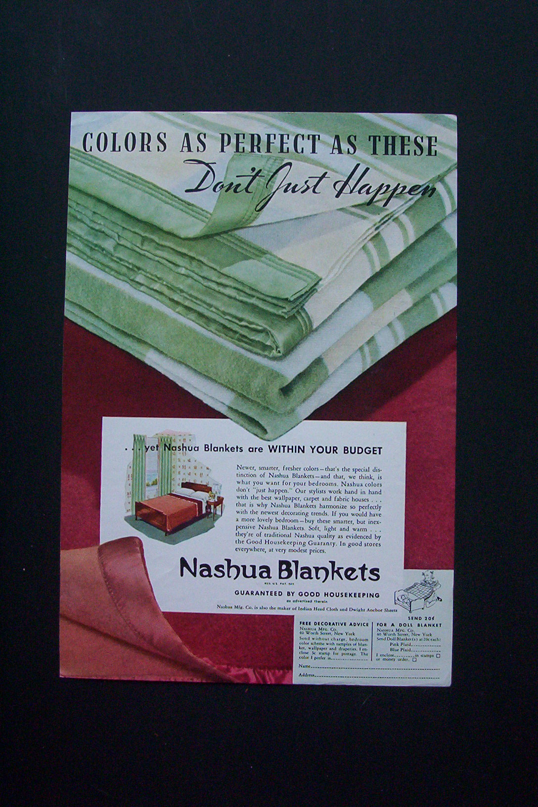 1936 Nashua Blankets with a Pile of Blankets