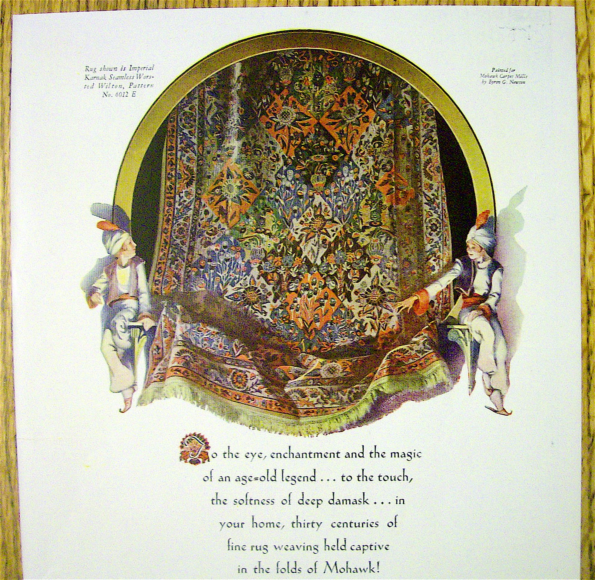 1928 Mohawk Rugs & Carpets w/Imperial Karnak By Newton