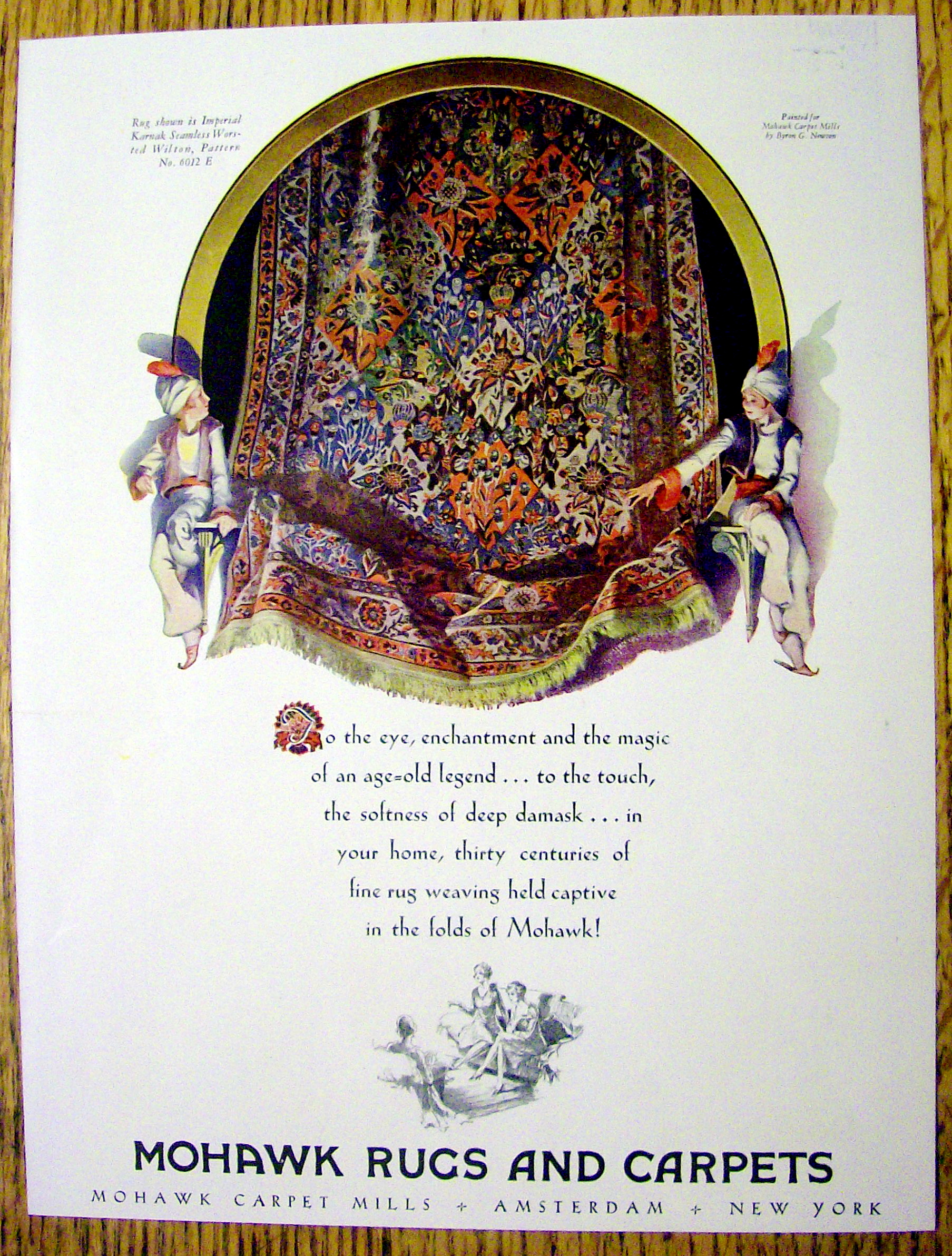 1928 Mohawk Rugs & Carpets w/Imperial Karnak By Newton