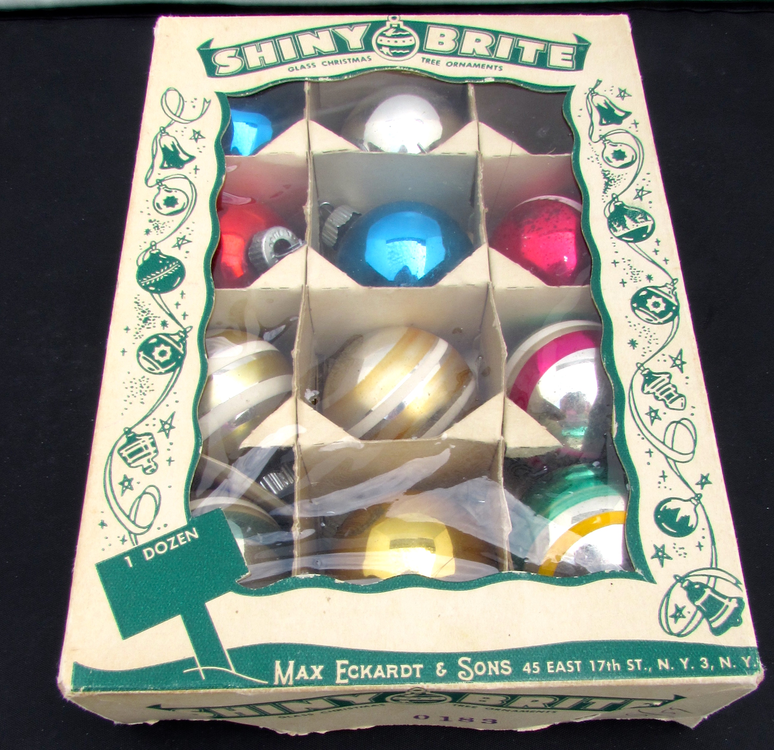 Shiny Brite Glass Christmas Tree Bulb Ornaments