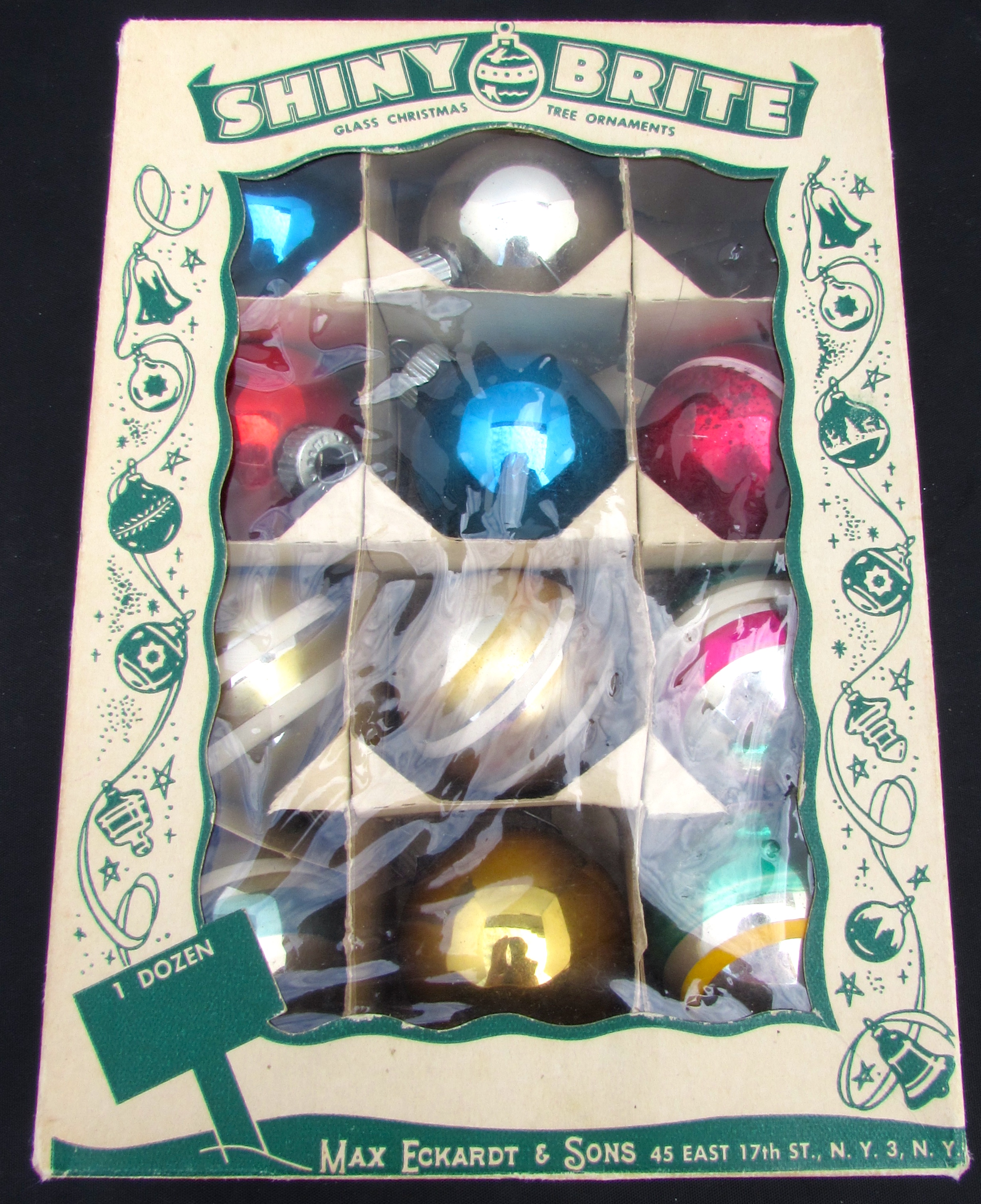 Shiny Brite Glass Christmas Tree Bulb Ornaments