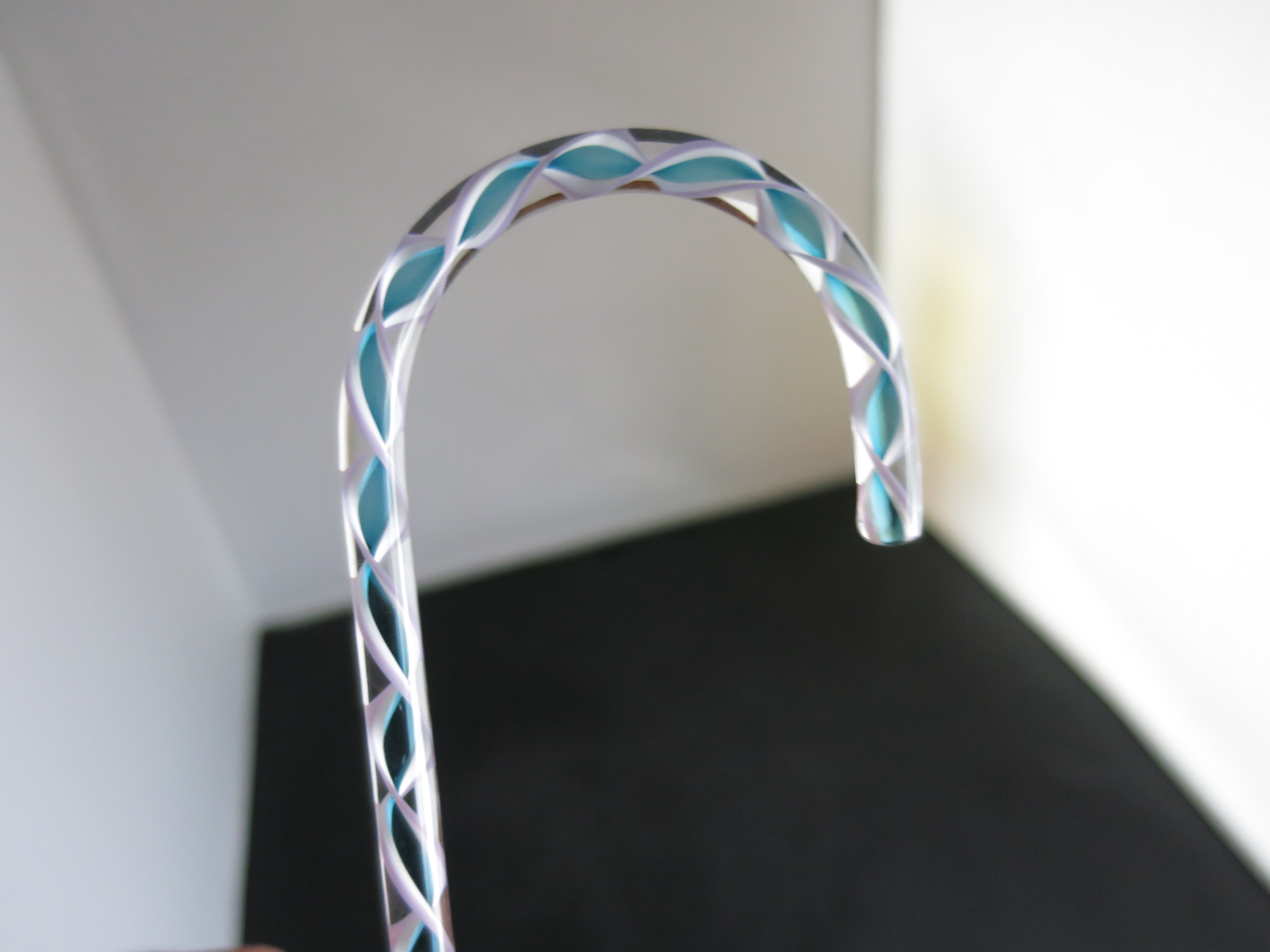 Cased Glass Candy Cane by Mary Angus Readsboro VT