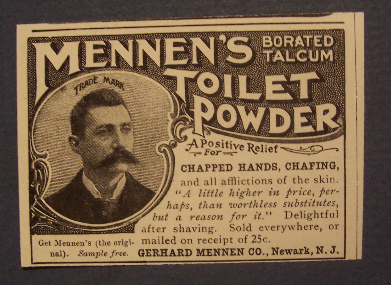 1904  Mennen's  Toilet  Powder