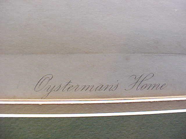 Oystermans Home Color Print Dtd 1891 Antique Frame