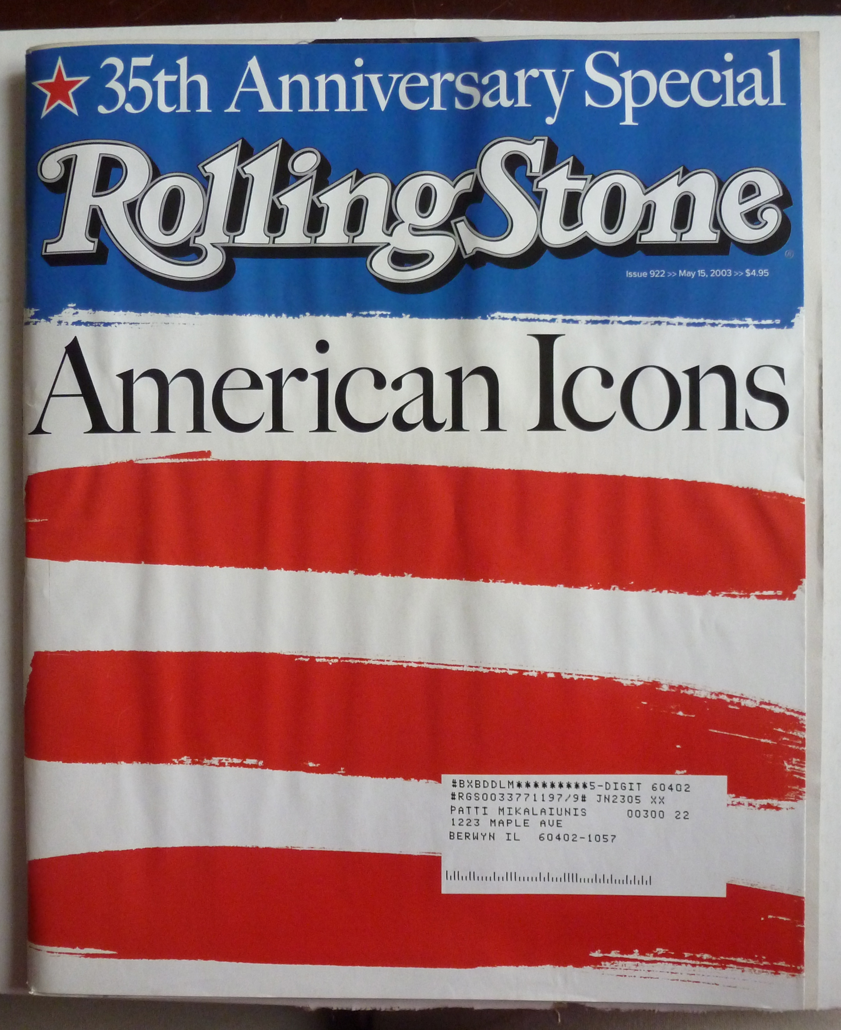 Rolling Stone Magazine May 15, 2003 25th Anniversary