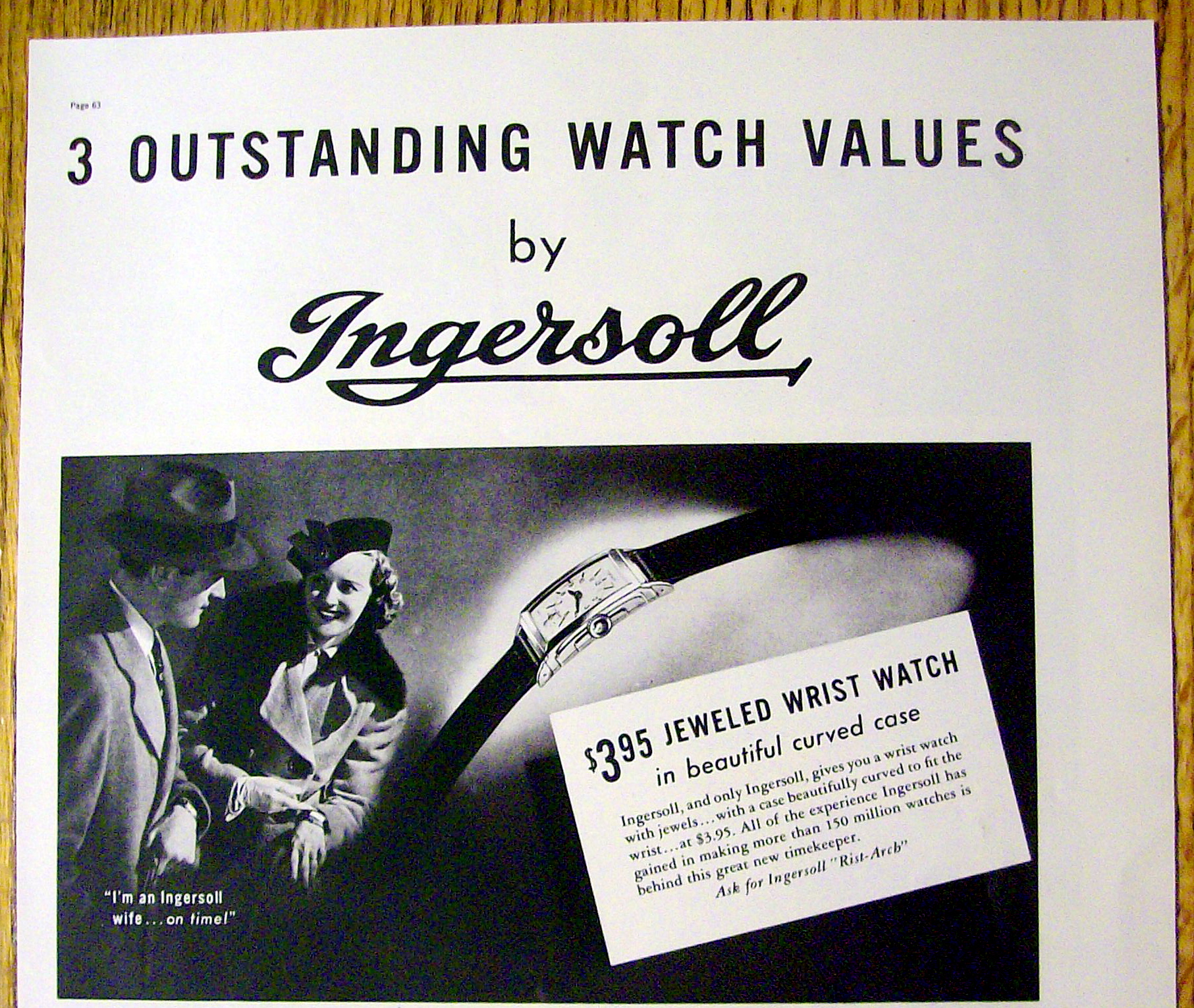 1937 Ingersoll Watch