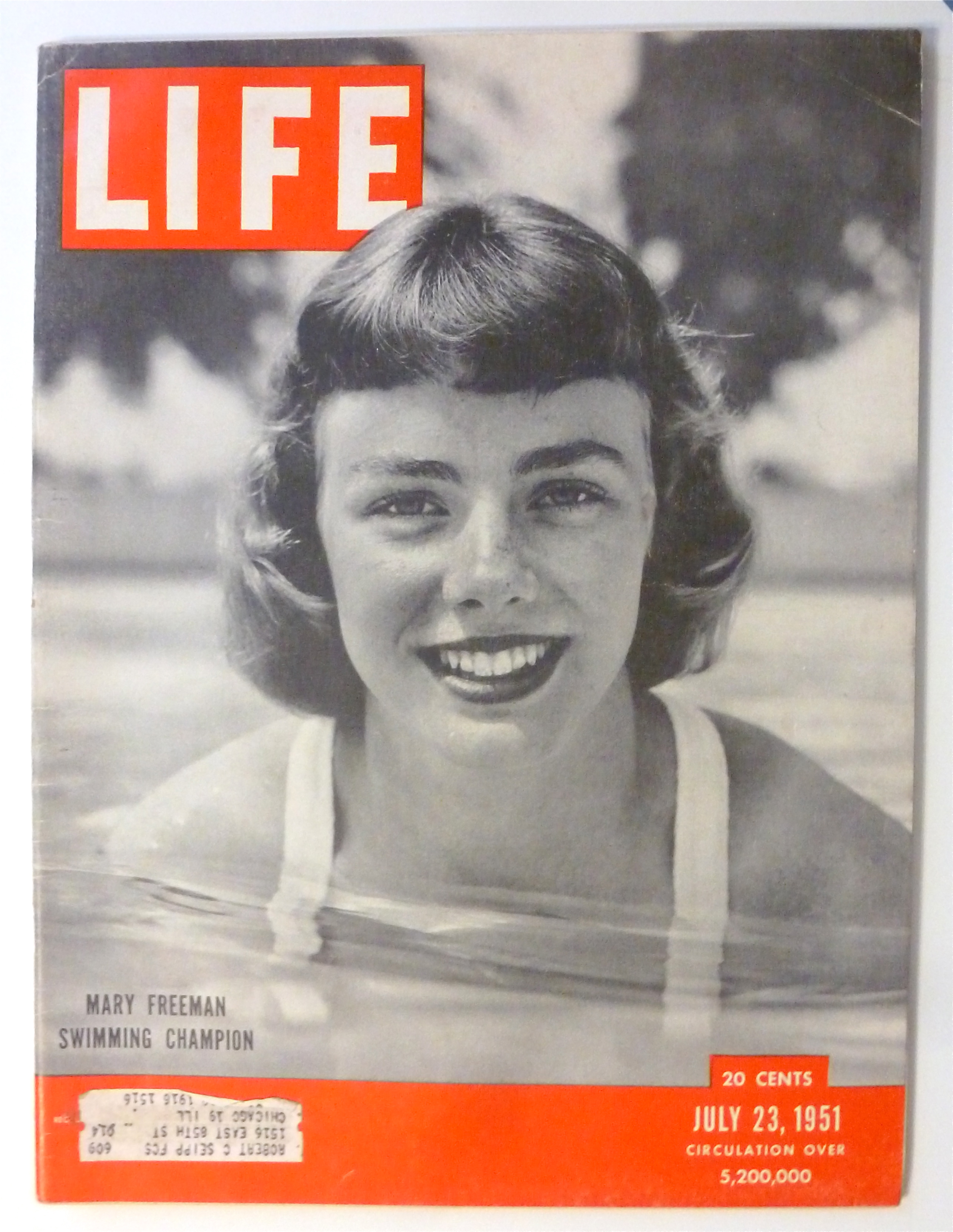 Life Magazine-July 23, 1951-Mary Freeman (Swim Champ)