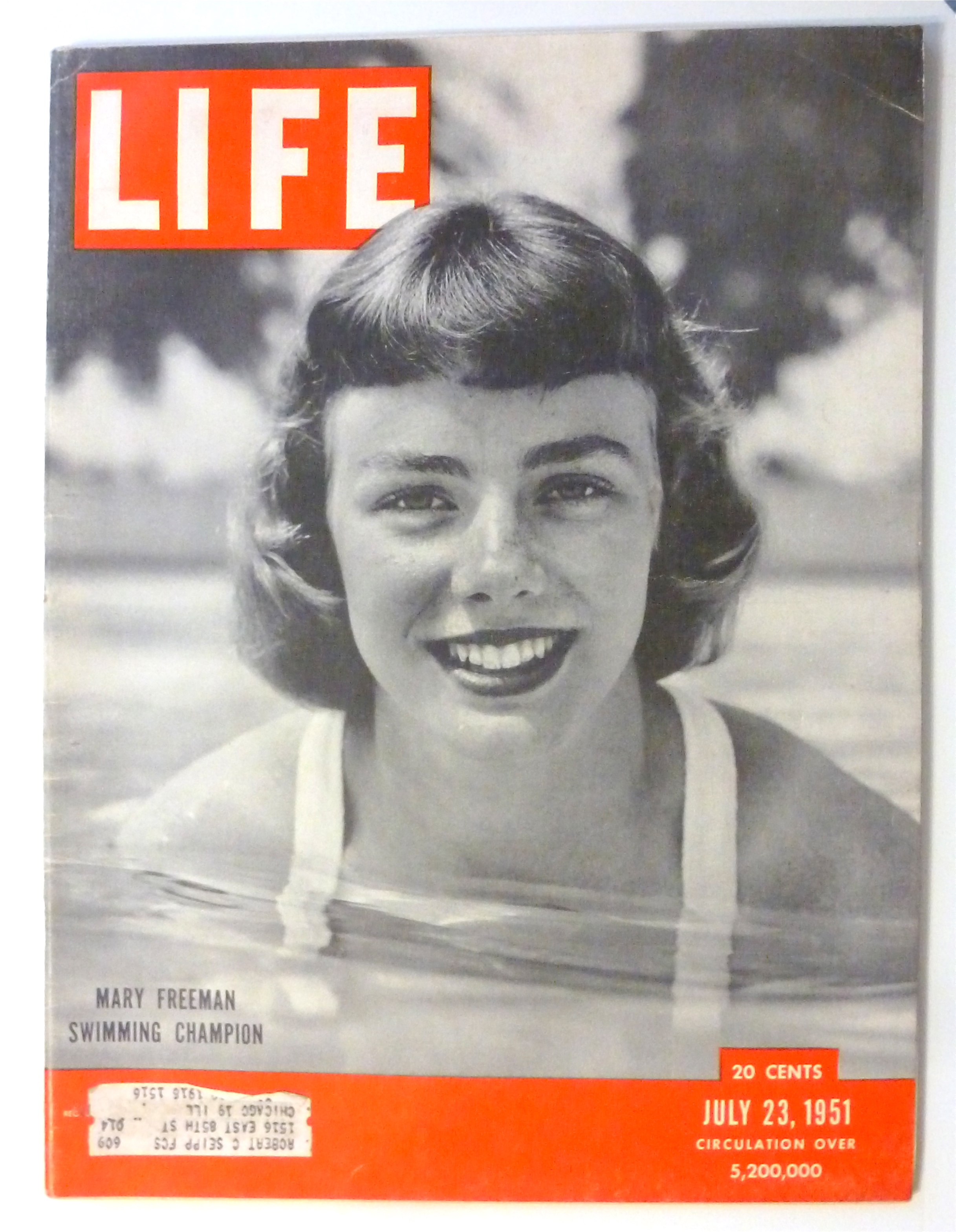 Life Magazine-July 23, 1951-Mary Freeman (Swim Champ)