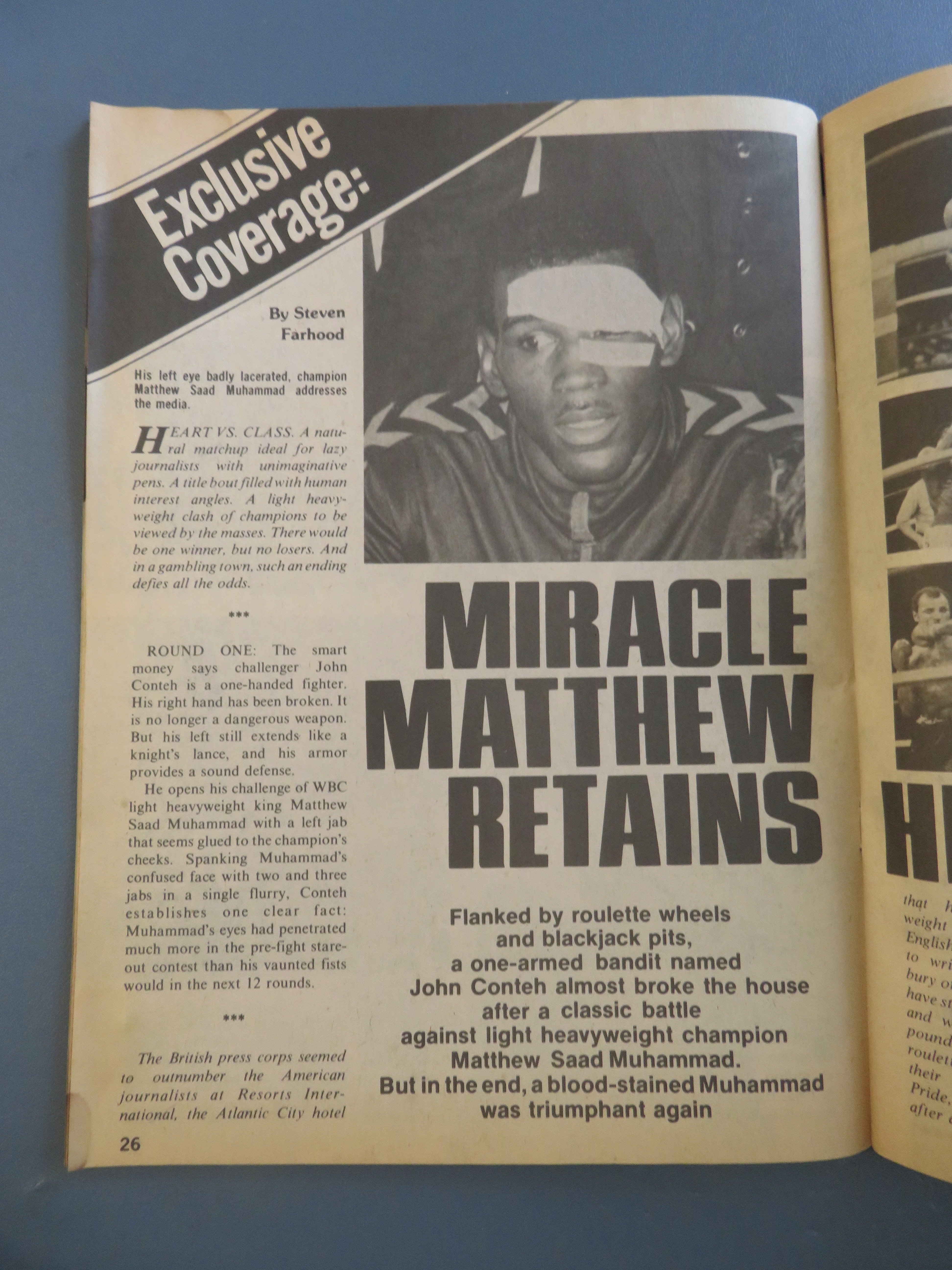 Big Book Of Boxing Magazine January 1980 Matthew Saad