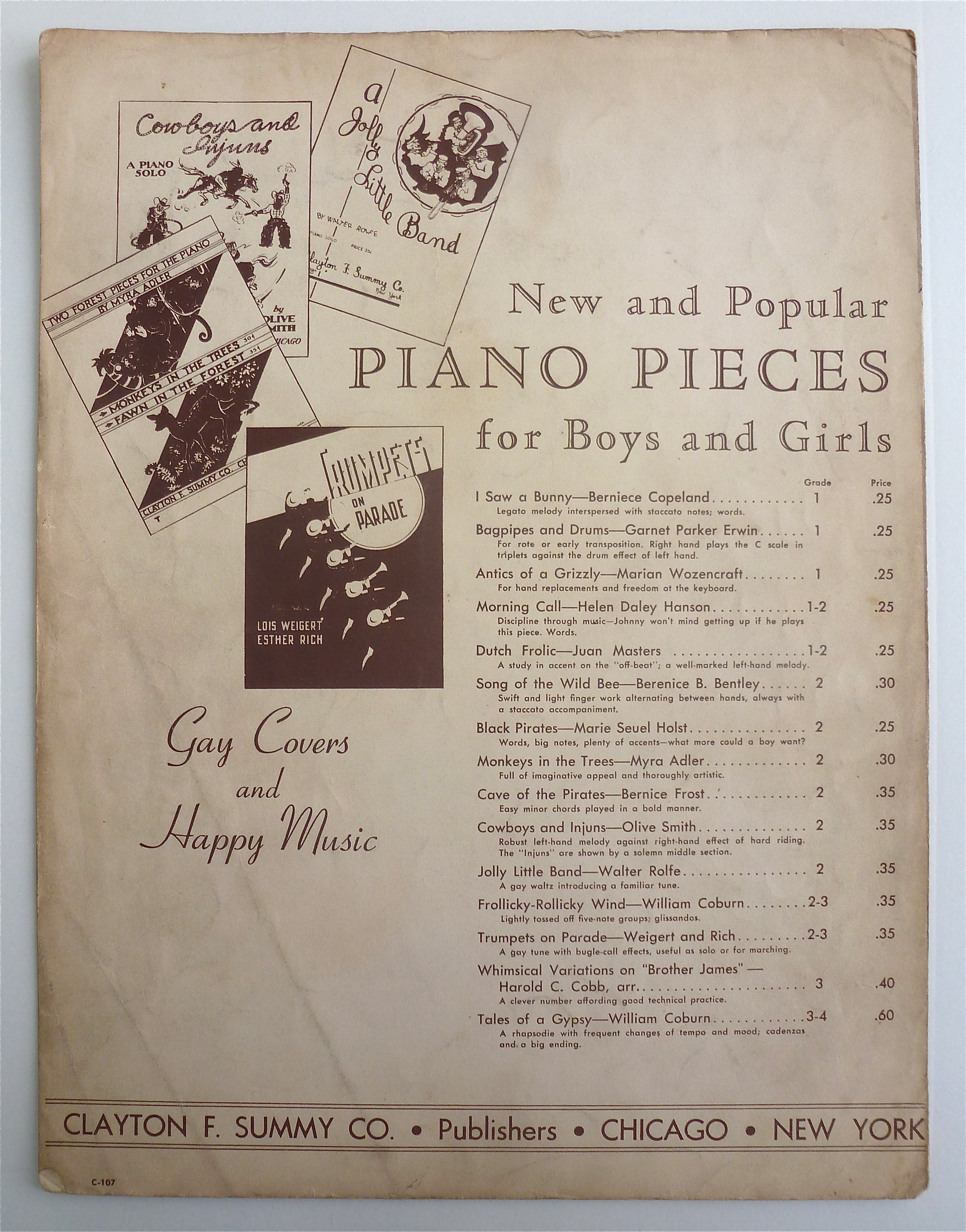 Sheet Music For 1936 Cotton Fluff